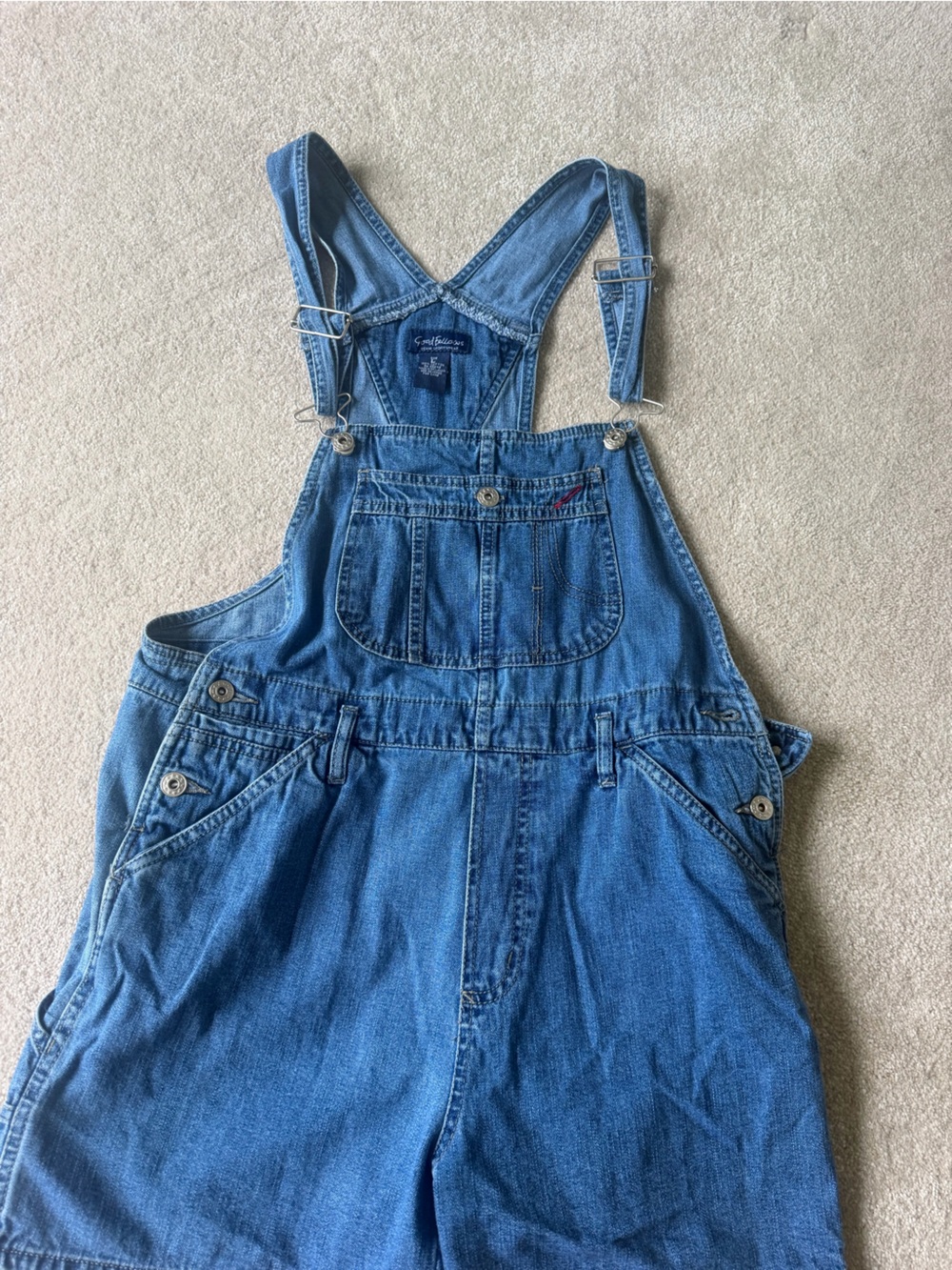 Womens Blue Denim Overalls One-Piece